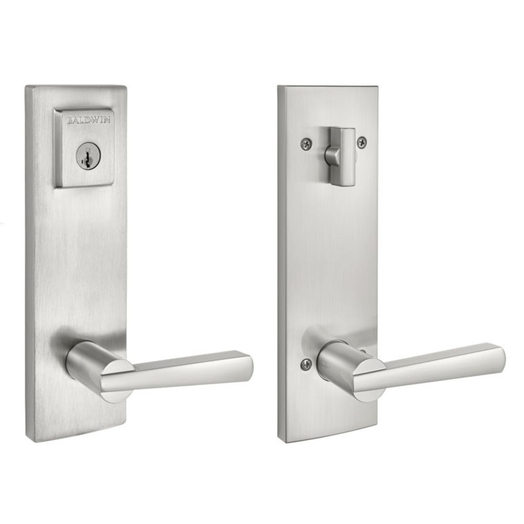Baldwin Spyglass Complete Entry Lever Set with Single Cylinder Deadbolt